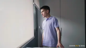 Slim Czech Brunette Sucks Cock in a Threesome