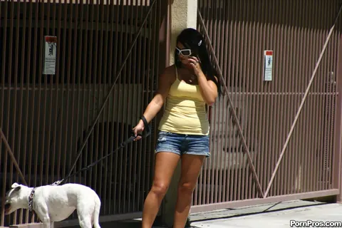 Piper Brady: Brunette Strips Out of Her Denim Shorts Outdoors – photo 15 of 17