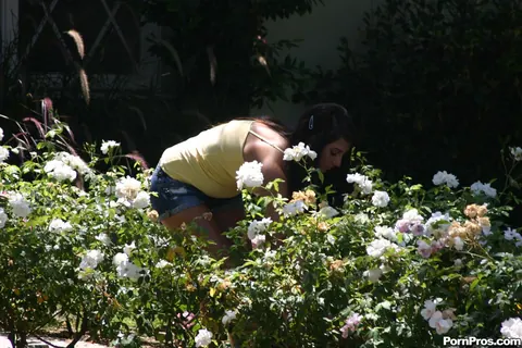Piper Brady: Brunette Strips Out of Her Denim Shorts Outdoors – photo 1 of 17