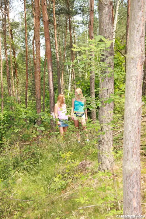 Billy Raise & Erica Lightspeed: Two Tall Pale Redheads Strip Nude Outdoors – photo 1 of 21