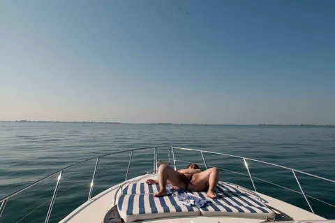 Tinny Rados: European Brunette with Big Tits Takes Double Penetration on Boat – photo 17 of 17