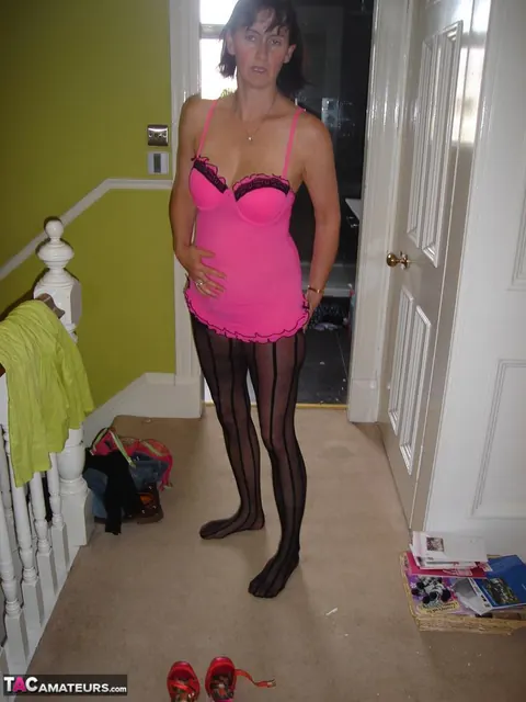Thick MILF Dildos Her Hairy Pussy in the Bedroom – photo 2 of 16