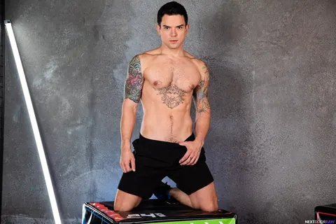Tattooed Brunette Guy Kisses His Partner and Takes Anal – photo 1 of 20