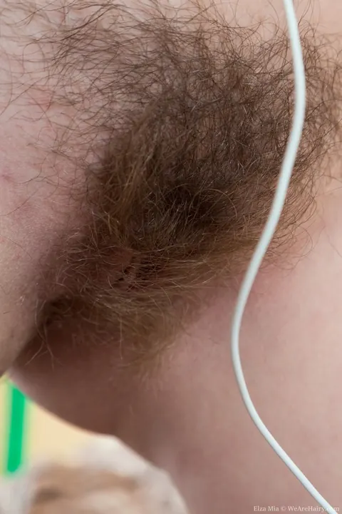 Casey Nohrman: Busty Brunette in Stockings Spreads and Shows Her Hairy Bush – photo 7 of 17