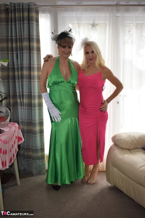 Mature Curvy Lesbians in Costumes, Skirts and Heels Play Together – photo 1 of 16