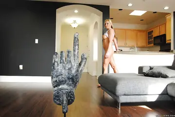 Blonde MILF Fucks Her Ass with a Dildo Then Rides a Cock for an Anal Cumshot