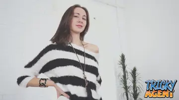Russian Brunette Gives a Blowjob Before Riding Cowgirl
