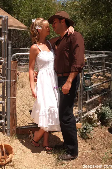 Tall Blonde MILF Takes Anal Doggy Style in the Forest