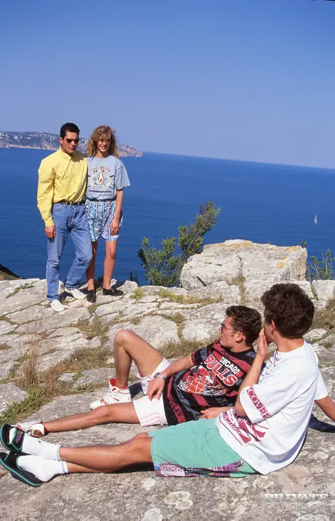 Hairy Blonde Takes Gangbang Anal and Facials on a Cliff – photo 3 of 12