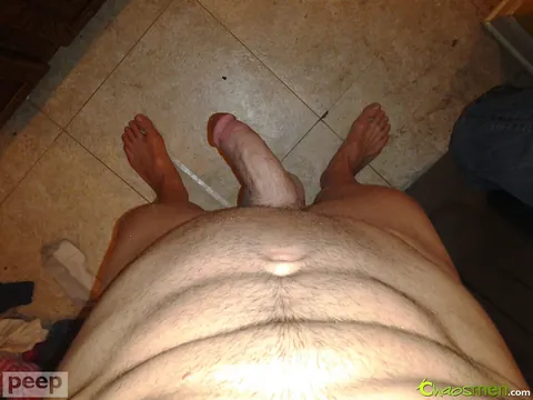 Thick Brunette Guy Poses Nude for Selfies Showing His Cock – photo 10 of 12