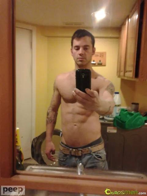 Thick Brunette Guy Poses Nude for Selfies Showing His Cock – photo 11 of 12