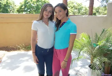 Danni Rivers – Petite Brunette Lesbians Lick Pussy Outdoors