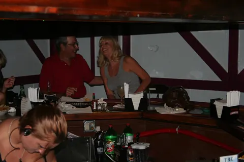 Double Dee: Tall Blonde MILF with Big Tits Kisses in Group Session – photo 10 of 20