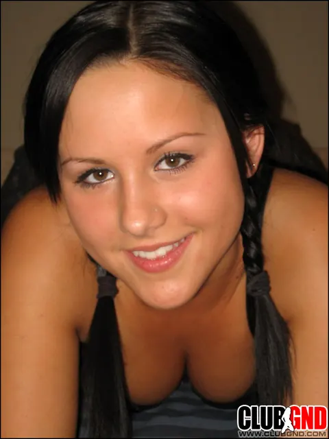 Brunette PAWG in a Skirt and Socks Strips to Show Her Big Ass – photo 6 of 12