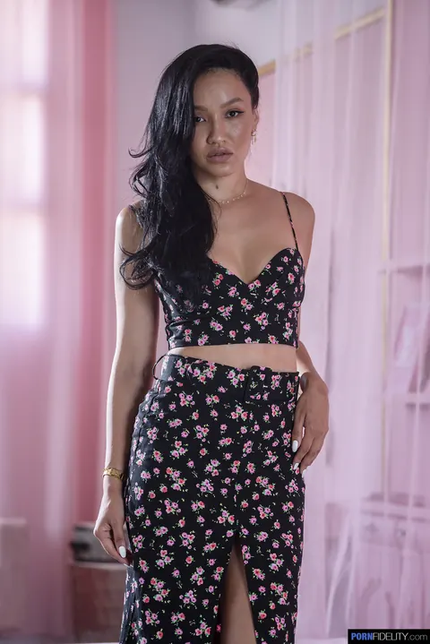 Asia Vargas: Asian Brunette in Panties and Heels Spreads Her Pussy Wide – photo 4 of 21