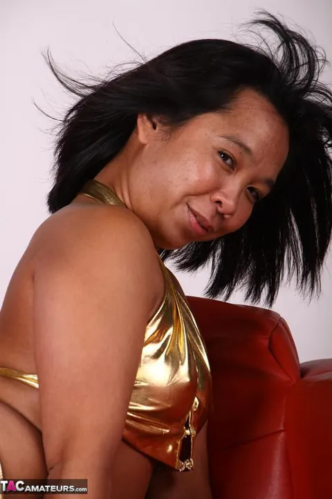 Melissa Deep: Asian MILF in a Bikini and Heels Plays with Her Hair – photo 17 of 20