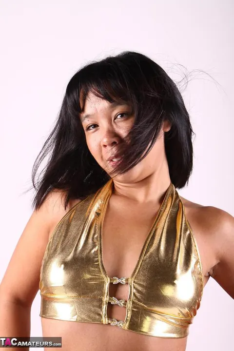 Melissa Deep: Asian MILF in a Bikini and Heels Plays with Her Hair – photo 2 of 20