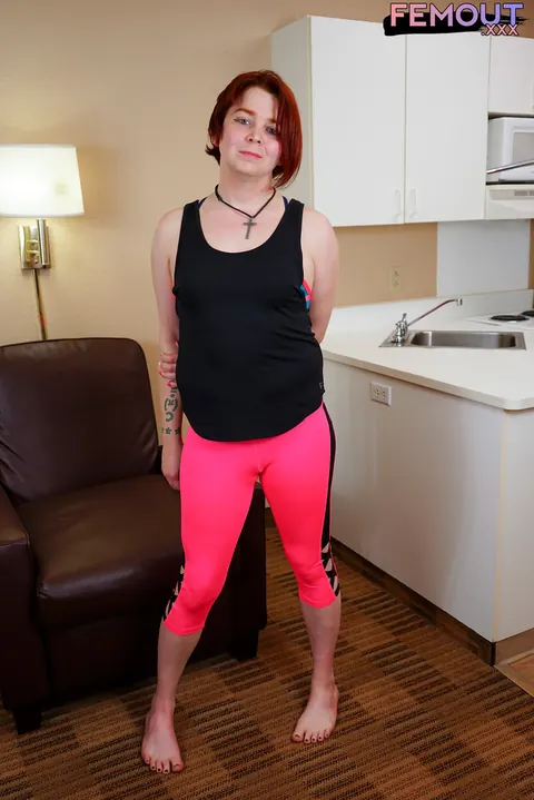 Thick Trans Woman Strips Nude and Displays Her Hairy Bush – photo 2 of 16