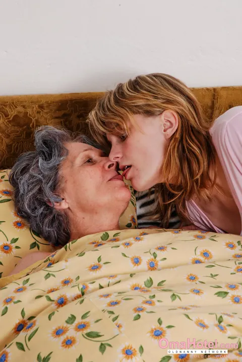 Busty Grey-Haired Woman Enjoys Lesbian Strap-On Sex – photo 2 of 20