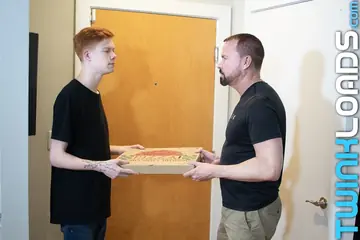 Slim Redheaded Twink Sucks Cock, Licks Ass and Kisses Older Man