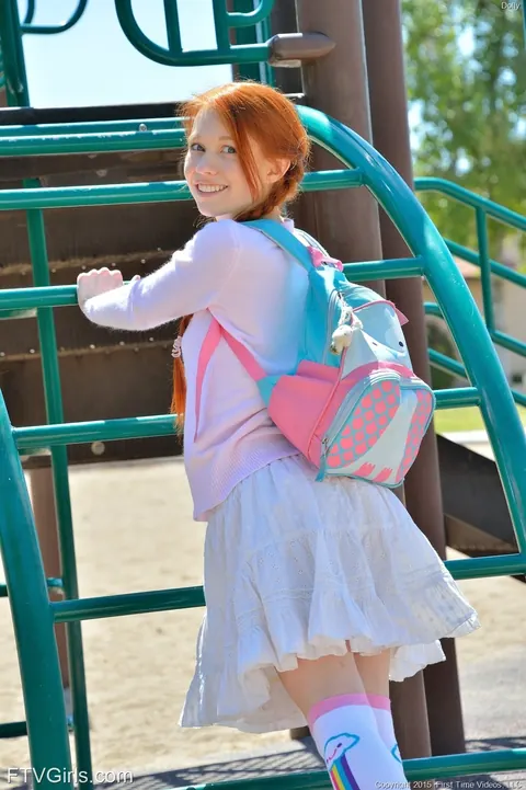 Redhead PAWG in a Dress Flashes Her Big Ass Outdoors – photo 8 of 20