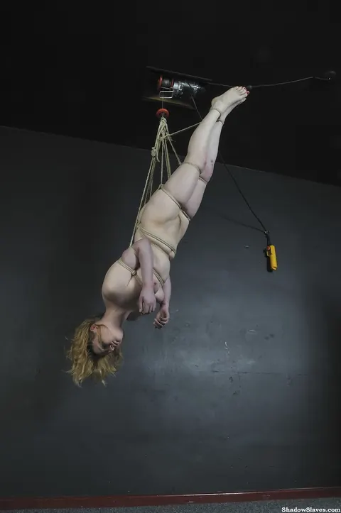 Amber West: Tall British Blonde Spreads Her Ass in Bondage Stockings – photo 15 of 16