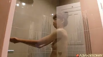 Skinny Asian Babe in a Dress Gets Fucked Doggy and Missionary in POV