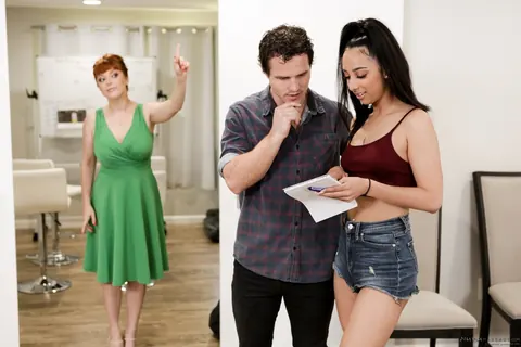Penny Pax & Kiarra Kai: Latina BBW Redhead in Jeans Joins a Threesome – photo 1 of 15