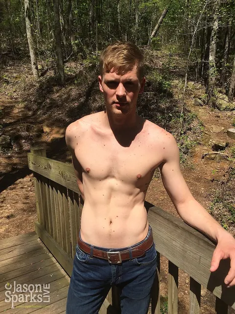Man Strips Nude Outdoors Showing His Lean Body and Cock – photo 7 of 21