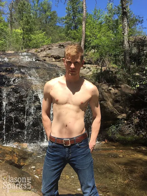 Man Strips Nude Outdoors Showing His Lean Body and Cock – photo 11 of 21