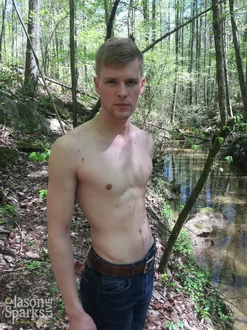 Man Strips Nude Outdoors Showing His Lean Body and Cock