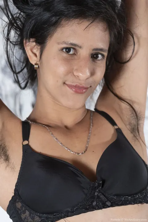 Brunette in Lingerie Reveals Her Hairy Pussy – photo 5 of 16