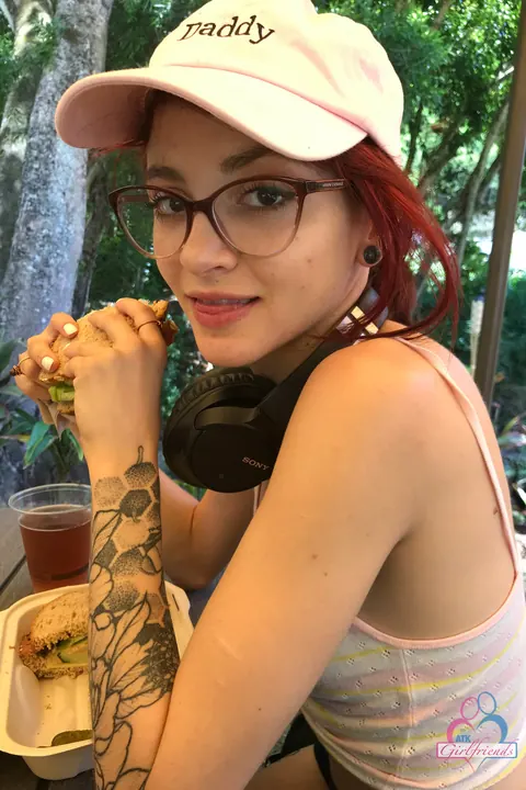 Lola Fae: Petite Redhead in Glasses Poses Nude Outdoors – photo 9 of 21