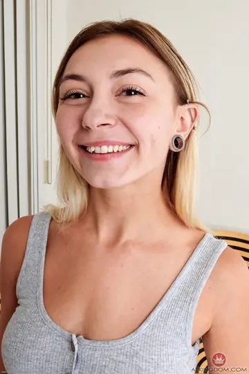 Petite Blonde Spreads Her Legs