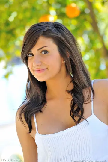 Brunette Strips Out of Her Dress Outside