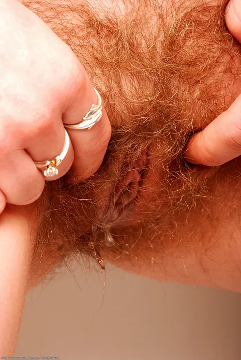 Blonde with Short Hair Spreads Her Hairy Pussy – photo 13 of 21
