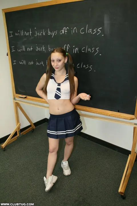Woman in Uniform Gives a Handjob in Her Skirt – photo 2 of 17