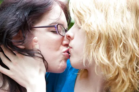 Hairy Lesbians in Panties Lick and Finger Outdoors – photo 4 of 16