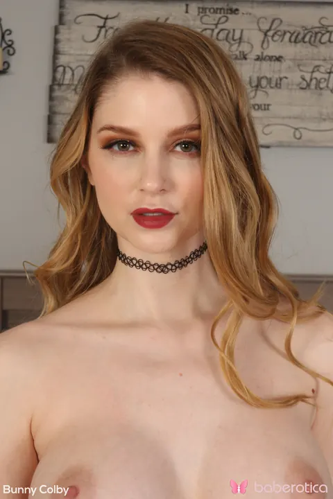Bunny Colby: Blonde Strips to Stockings and Heels for Masturbation – photo 18 of 21