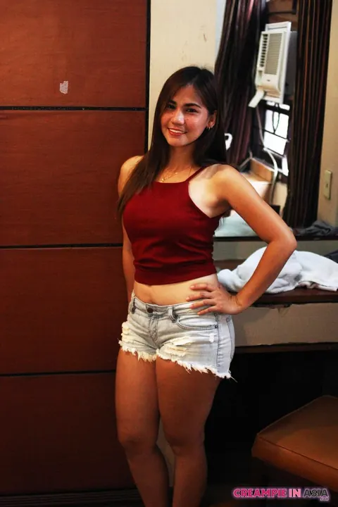 Asian Brunette Poses in Booty Shorts – photo 6 of 20