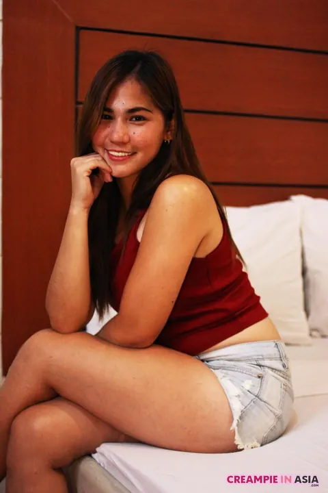 Asian Brunette Poses in Booty Shorts – photo 17 of 20
