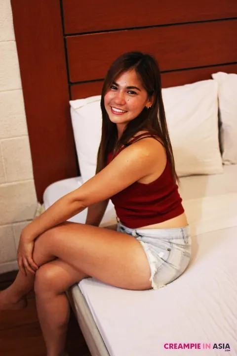 Asian Brunette Poses in Booty Shorts – photo 16 of 20