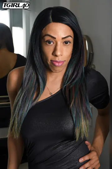 Mature Ebony Trans Woman Undresses and Displays Her Body