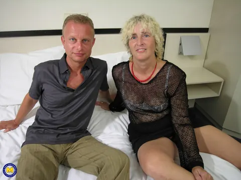 European Blonde MILF Gets Fingered and Fucked in Bed – photo 1 of 20