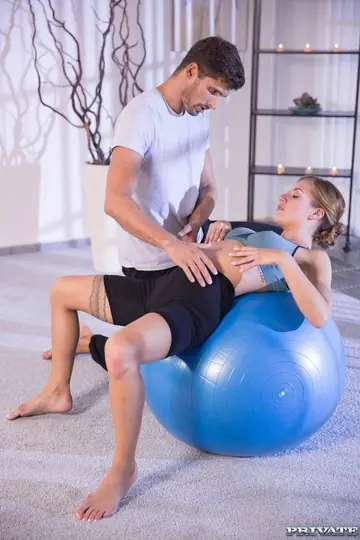Petite Czech Brunette in Shorts Sucks Cock and Takes Anal at the Gym