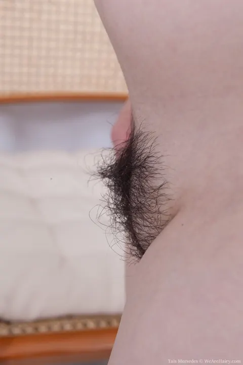 Tais Mersedes: Hairy Brunette Strips and Fingers Her Pussy – photo 13 of 21