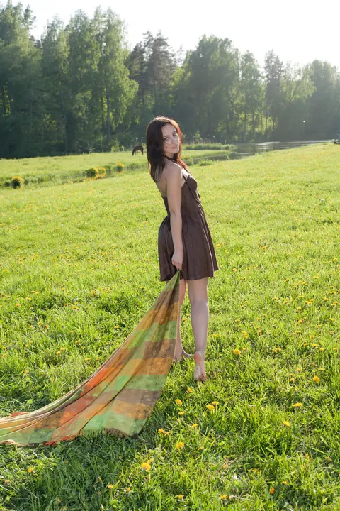 Karina N: Asian Brunette Strips Out of Her Dress – photo 15 of 21