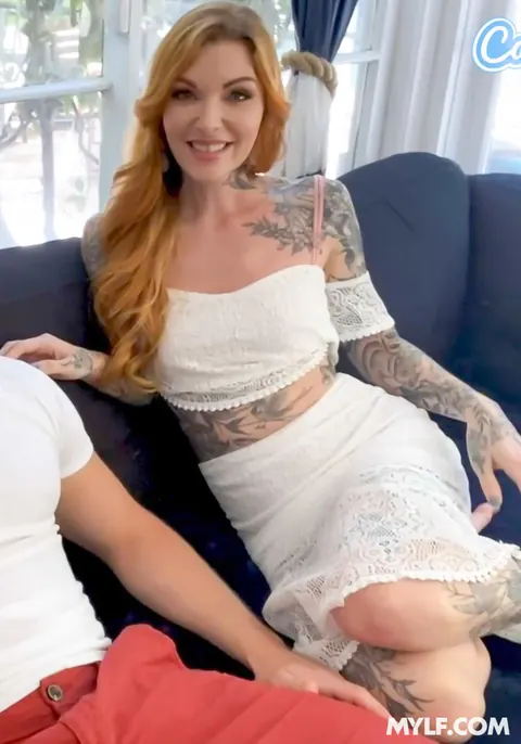 Carmen Valentina: Hungarian Redhead MILFs in Panties Kiss, Spread, and Take Anal – photo 14 of 21