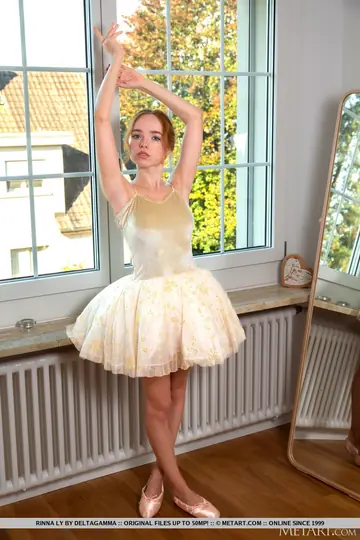European Redhead Strips Nude Before a Mirror