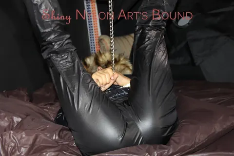 PAWG Gagged and Restrained in Stockings Spreads Wide – photo 14 of 16